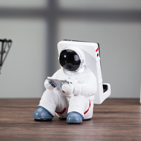 Simple Astronaut Mobile Phone Stand Student Desktop Holder Cute Spaceman Cell Phone Holder Creative Gift Small Desk Decoration - Image 2